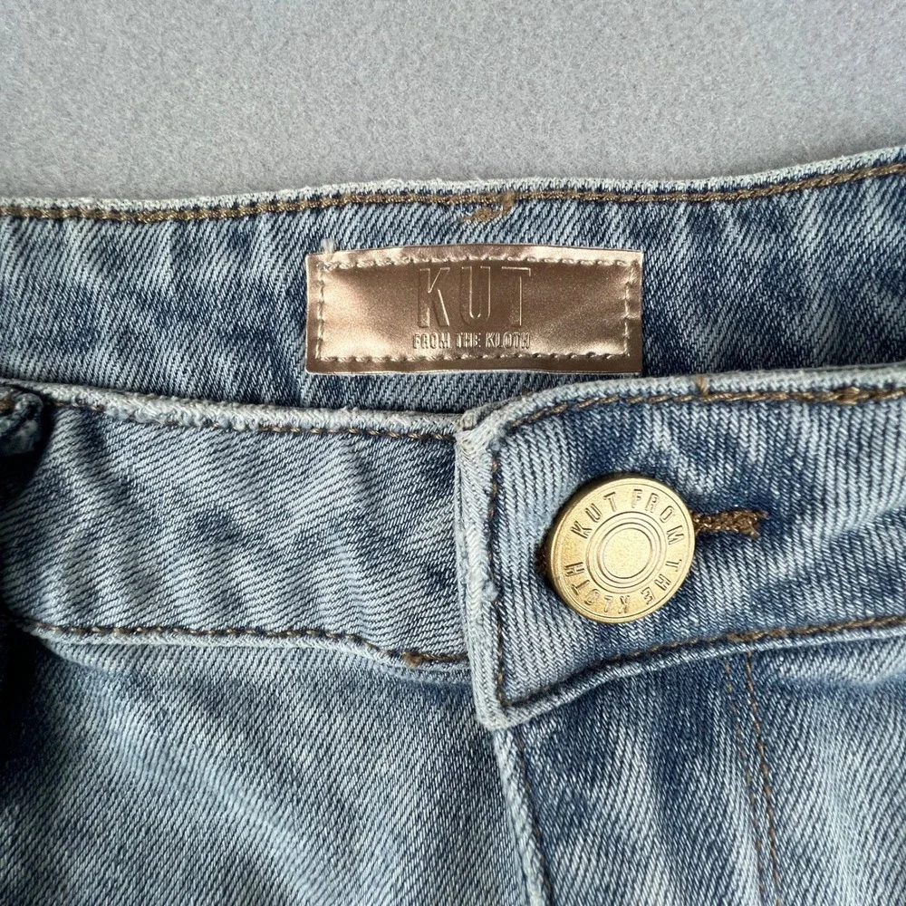 Kut from the Kloth Sienna Wide Leg Jeans Women 10 High Rise Patch Pocket‎ - Picture 3 of 15